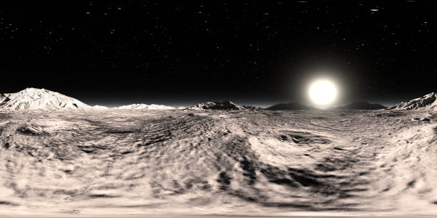 istock 360 HDRI panorama of Mercury planet. Mercury landscape, environment map. Equirectangular projection, spherical panorama 1925090750
