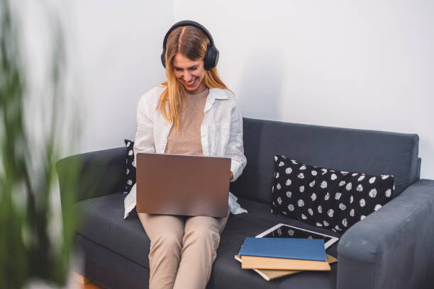 istock A young woman works from home 1925166415