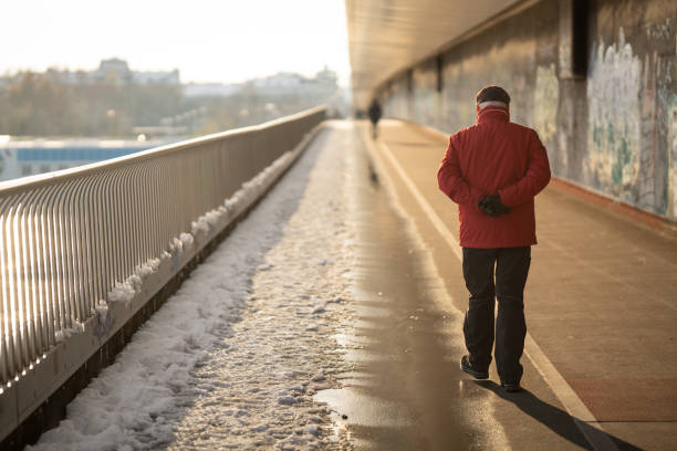 loneliness in winter in urban district