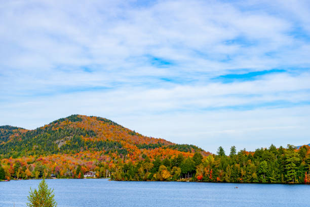 istock Autumnal leaf coloured forests near Mirror Lake, Lake Placid 1925181552