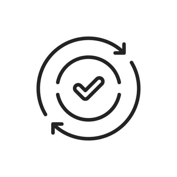 ilustrações de stock, clip art, desenhos animados e ícones de round convenient icon like easy pay or update - chegada