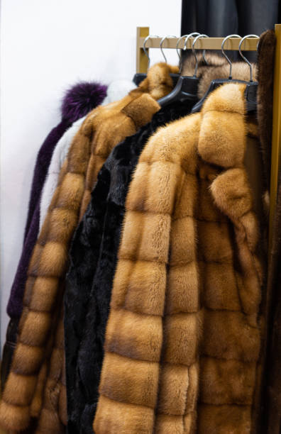 istock Women's winter luxury fur coat 1925216633