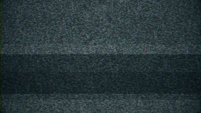 No TV signal. VHS noise glitch screen overlay. Grunge old TV background