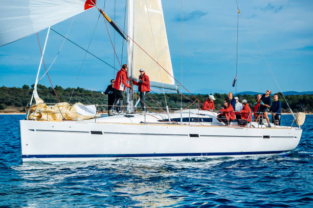 istock Sailing crew on sailboat on regatta 1925249101