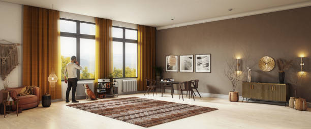 istock Sunny Afternoon in a Spacious Modern Living Room 1925263761