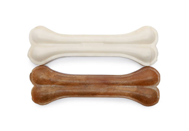 istock Bone dog treats isolated on white, top view 1925342881
