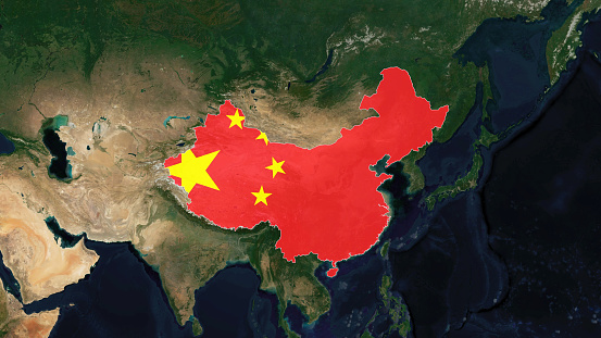 Credit: https://www.nasa.gov/topics/earth/images\n\nChina Flag Map Image