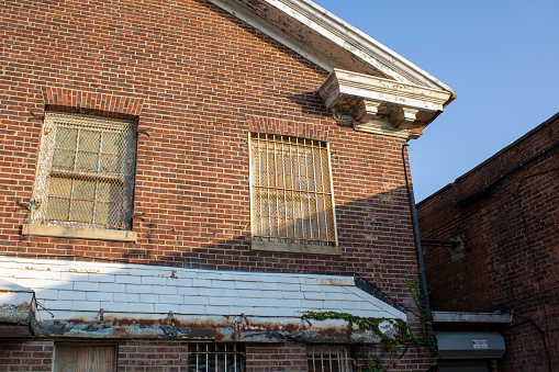 Nyc, United States – September 05, 2023: This is a photograph of a dilapidated building