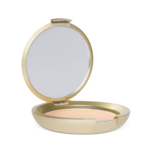 istock Face powder with mirror isolated on white 1925438242