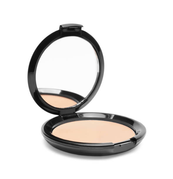 istock Face powder with mirror isolated on white 1925438764
