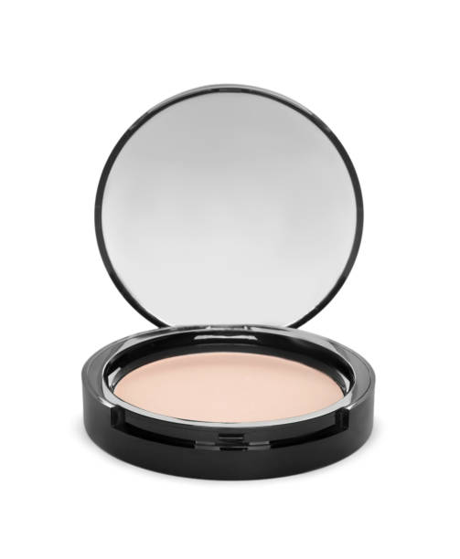istock Face powder with mirror isolated on white 1925438781