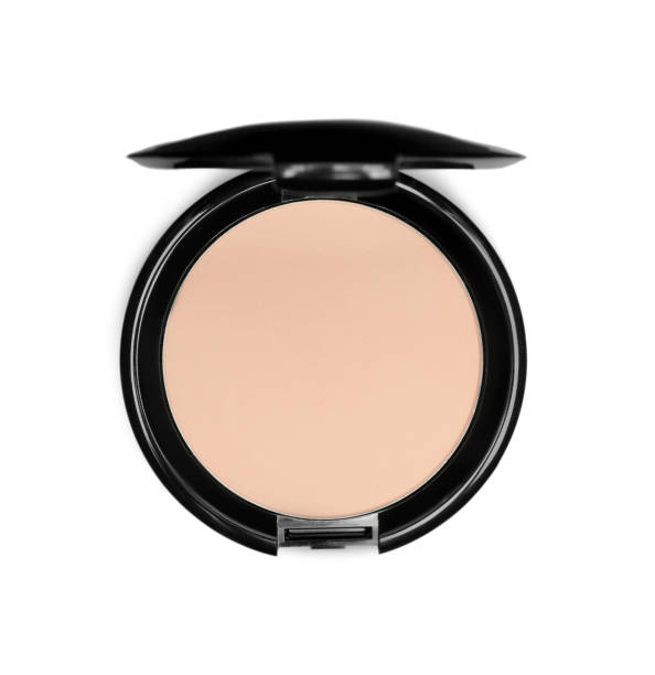 istock Face powder isolated on white, top view 1925438783