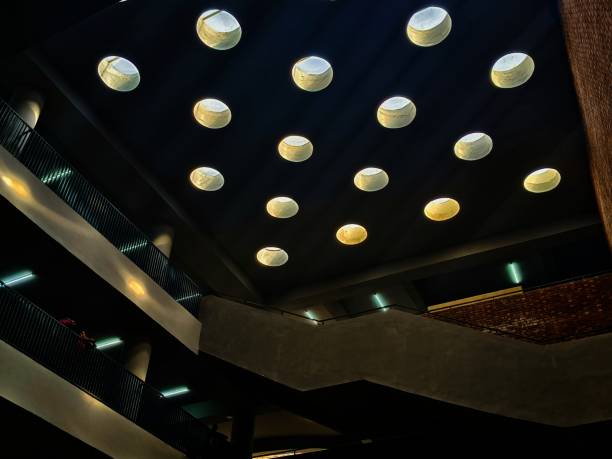 istock some round lights are on the ceiling over a building area 1925439297