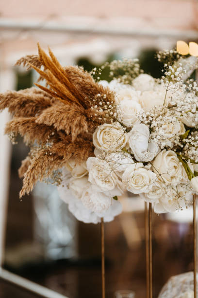 istock elegant wedding decorations made of natural flowers 1925464324