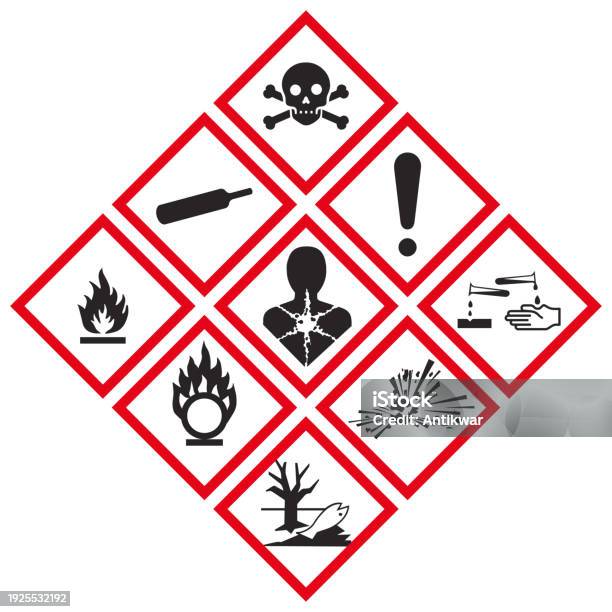 Ghs Labels Set Stock Illustration - Download Image Now - Symbol, Danger ...