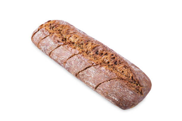 istock Rye bread with garlic sprinkled on a white isolated background 1925548545