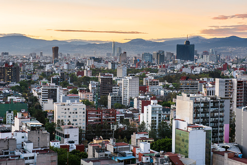 High view of Mexico City