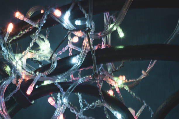 istock Close up of Christmas lights shining 1925565002