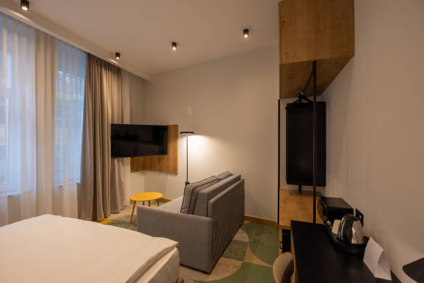 istock Interior of a modern hotel room 1925571391