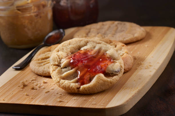 istock Chocolate Chip, Peanut Butter and Strawberry Jam Cookie Sandwich's 1925596565