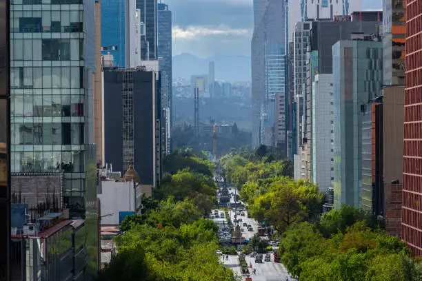 Photo of High view of Paseo de la Reforma