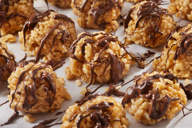 istock No Bake Peanut Butter, Crispy Rice Drop Cookies 1925600968