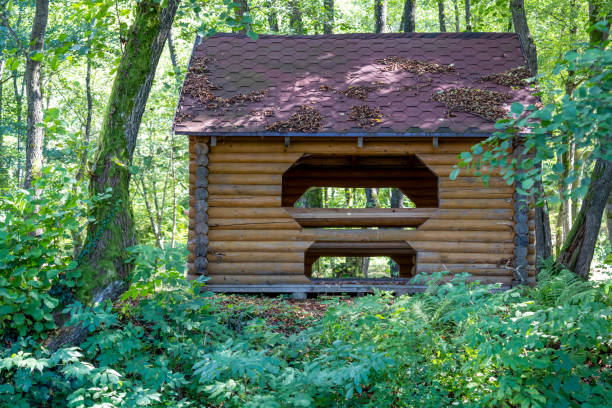 Comfortable and quiet gazebos , Beautiful gazebo in the woods