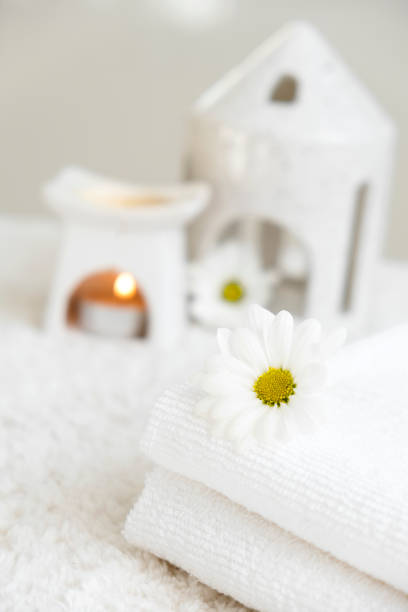 istock SPA towels with flower 1925620760