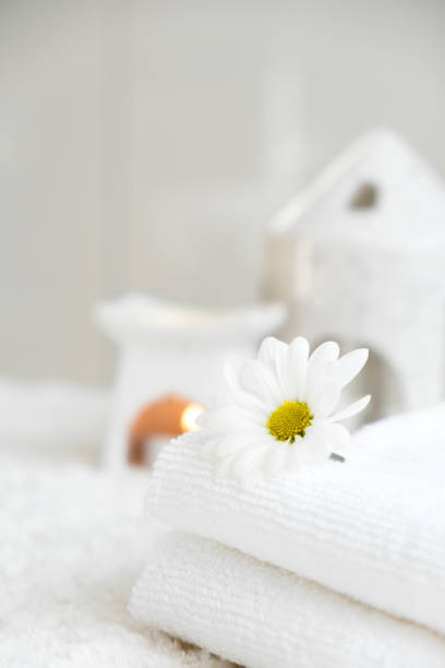istock SPA towels with flower 1925620763