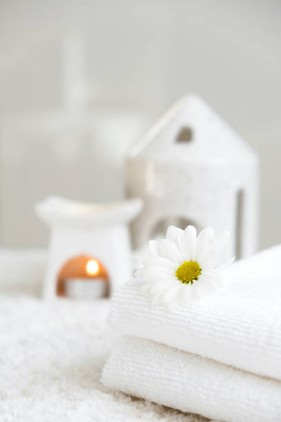 istock SPA towels with flower 1925620770