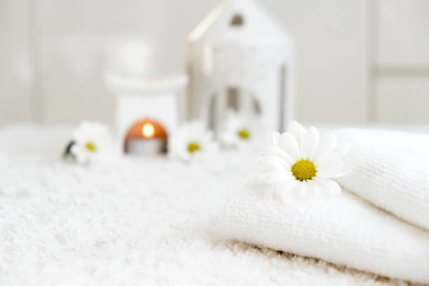 istock SPA towels with flower 1925621307
