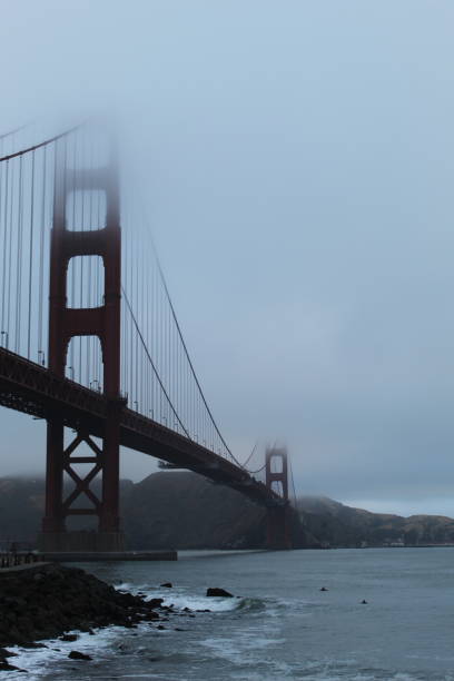 golden gate bridge - golden gate bridge bridge weather california stock-fotos und bilder