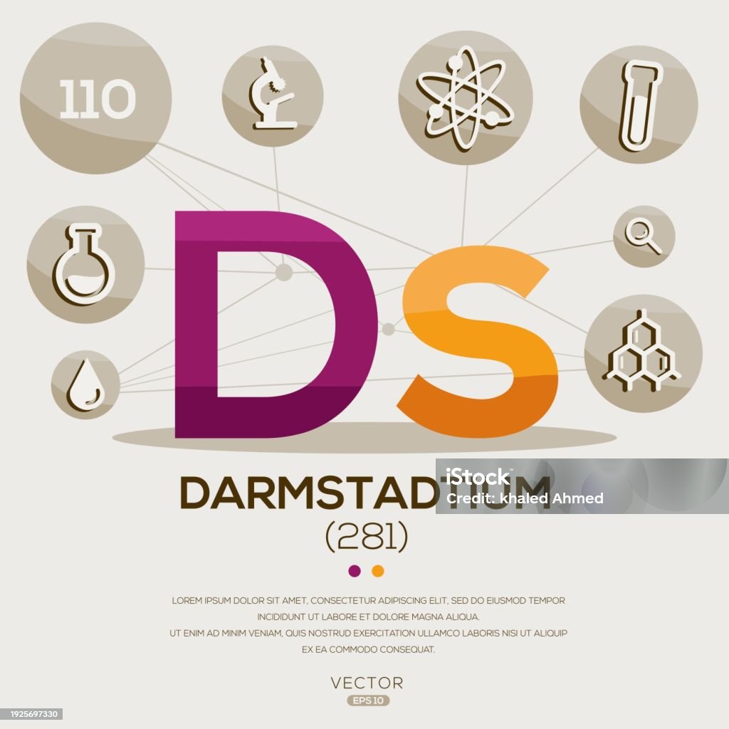 Ds Line Element Ds The Periodic Table Element Stock Illustration - Download Image Now ...