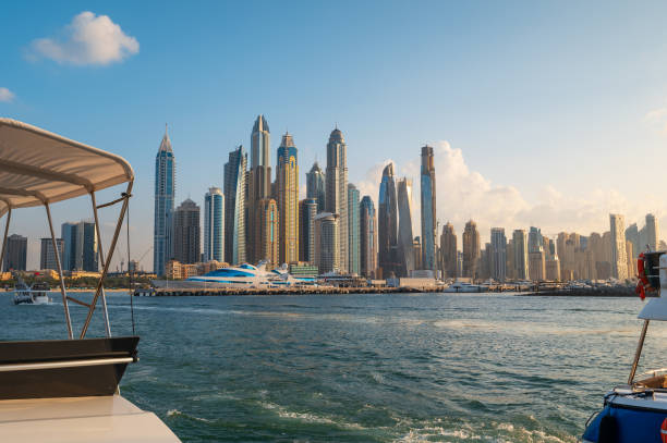 istock View of Dubai from sea during a cruise 1925767147