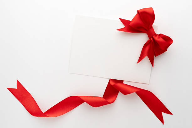 istock Greeting card with red ribbon for Valentine's day 1925923055