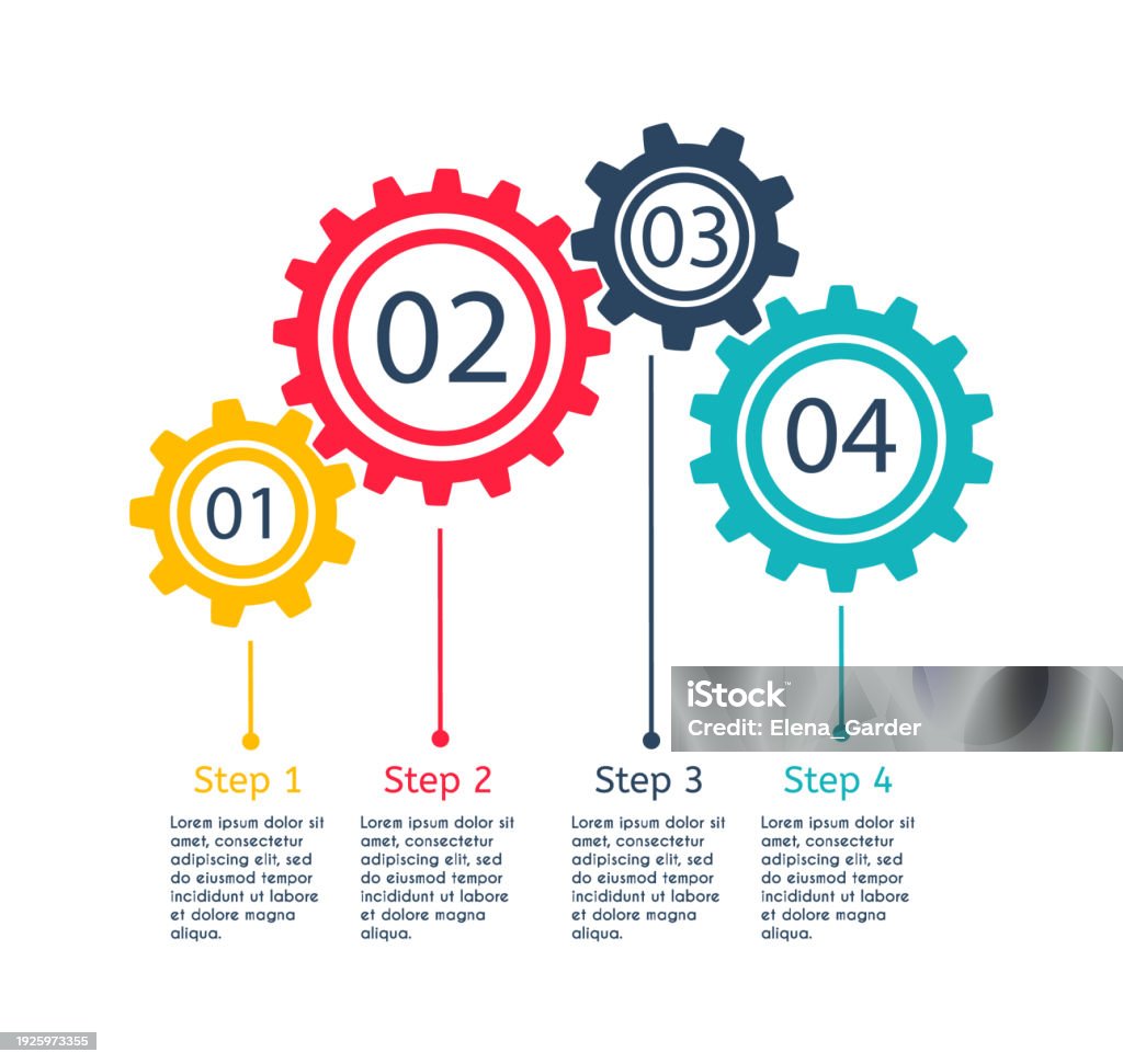 Infographic Elements Diagram Progress Bar Flat Vector Process Timeline ...
