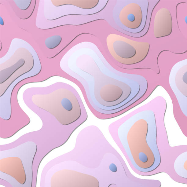 istock Colorful abstract layers. Papercut style background. Vibrant 3d topography shapes. Attractive banner, poster, brochure, template, flyer design. Captivating vector illustration. 1926056238