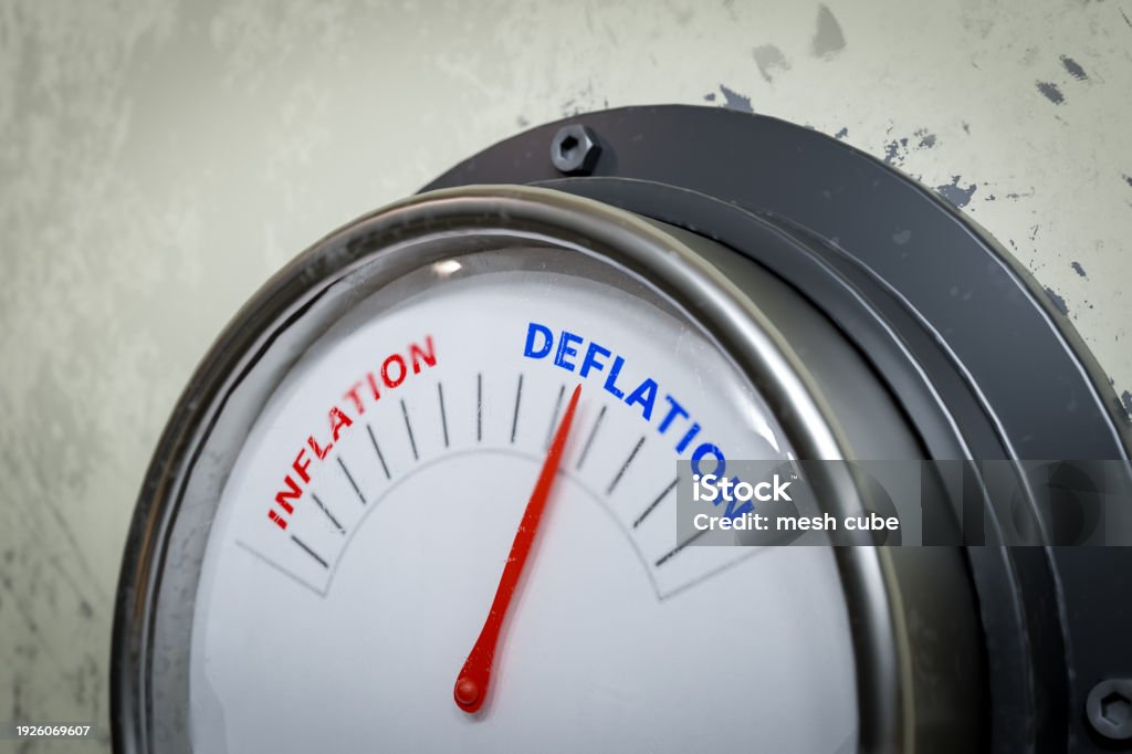 Deflation Background A Concept That Indicates That Inflation Is Turning Into Deflation 3d ...