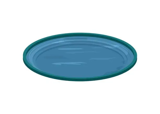 Vector illustration of Circle swimming pool. Simple flat illustration.