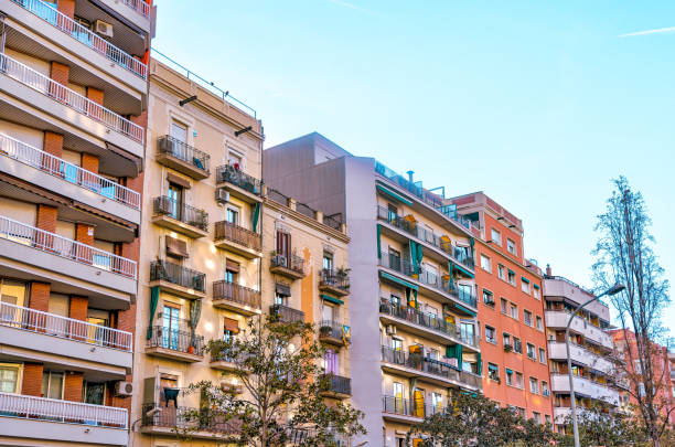 Barcelona, Spain - December 21, 2023: Streetscapes and iconic architecture in Barcelona Spain