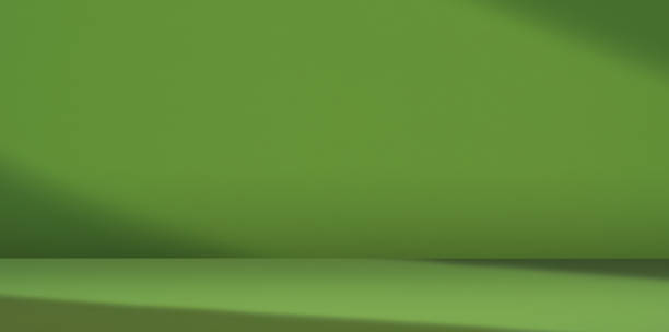 istock Empty green counter table with shadow on the wall background in panoramic view, suitable for product mockup display presentation, illustration 1926129326