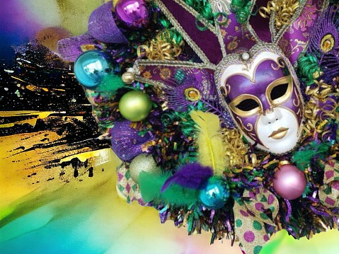 Mardi Gras mask decoration