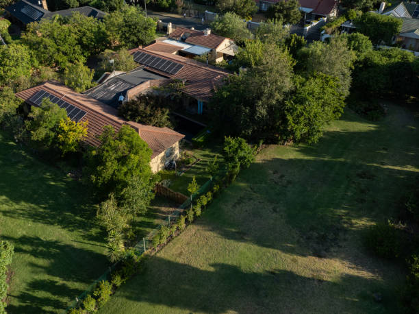 istock Aerial view of a modern home with solar panels 1926317930
