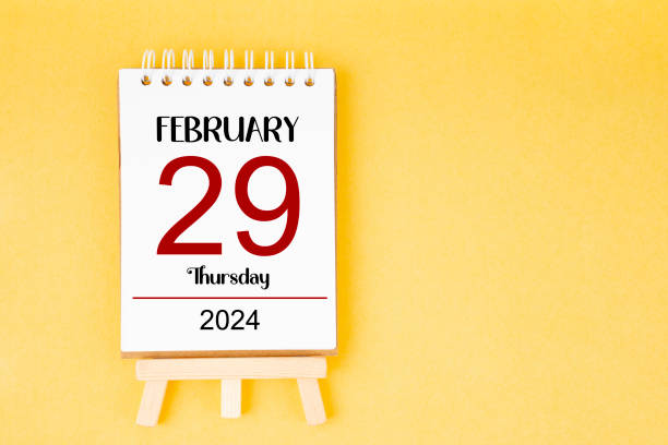 istock February 29th calendar for February 29 2024 on yellow background. 1926433028