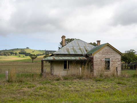 Abandoned timber Australian farm house