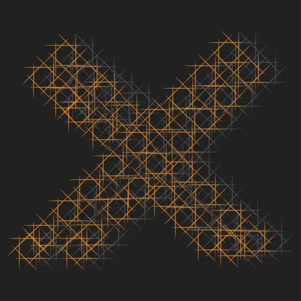 Vector illustration of x shaped geometric background illustration