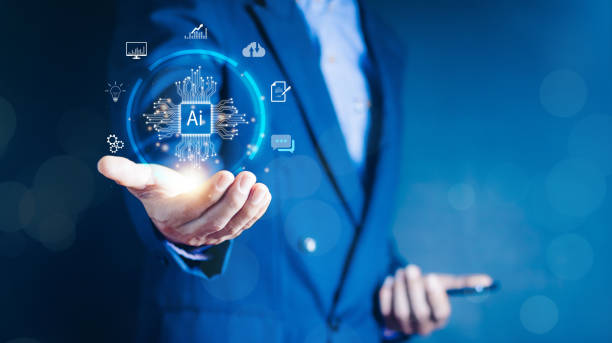 istock Ai tech, businessman show virtual graphic Global Internet connect Chat with AI, Artificial Intelligence. using command prompt for generates something, Futuristic technology transformation. 1926554761