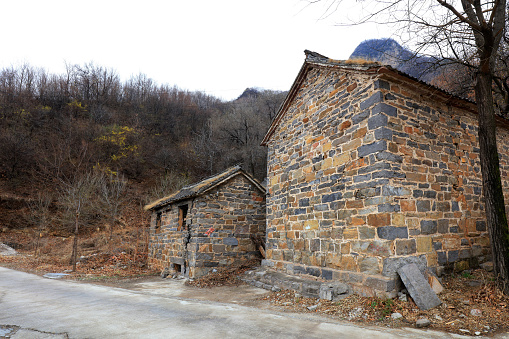 Rock house in Guoliang Village, China