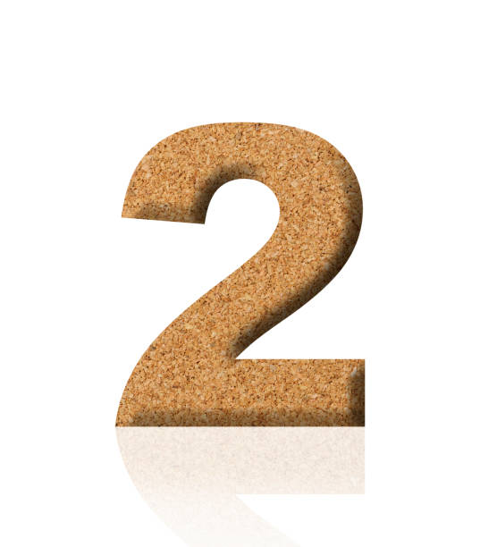 istock Isolated shot of three-dimensional cork number 2 on white background 1926622419