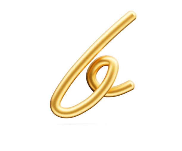 istock 3d Golden Shiny Small Letter b Alphabet b Rounded Inflatable Font White Background 3d Illustration 1926674071